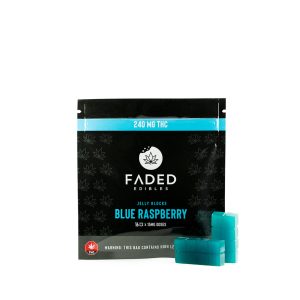 Buy Faded Cannabis Co. Blue Raspberry Jelly Blocks Online Green Society